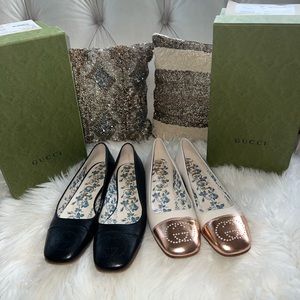 Ballet Flats x2 GUCCI 💯 Authentic comes will all original items